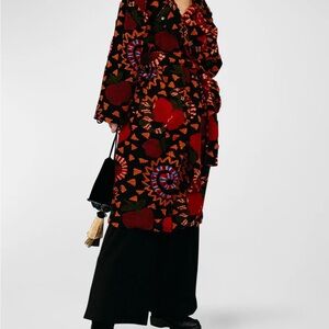 Farm Rio Snake Fruit Fleece Coat